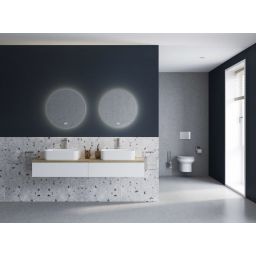 Kronenbach Cube szafka z blatem 161x48,7x23,5 cm podumywalkowa wisząca biały połysk-jasny dąb KBWTKOWT1612WHGH