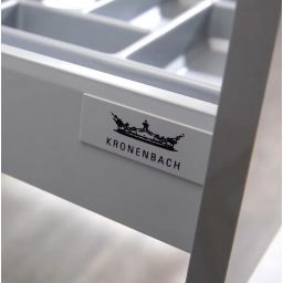 Kronenbach Cube szafka z blatem 121x48,7x44,5 cm podumywalkowa wisząca biały połysk-jasny dąb KBWTKOWTL1213WHGH