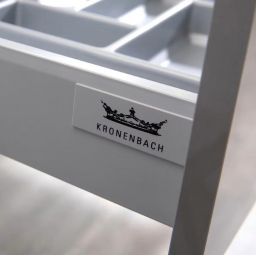 Kronenbach Cube szafka z blatem 161x48,7x44,5 cm podumywalkowa wisząca biały połysk-jasny dąb KBWTKOWTL1613WHGH