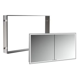 Zestaw Kronenbach Cube 2.0 szafka 120x17x70 cm z lustrem srebro anodowane z ramą montażową KB100207CR-Set