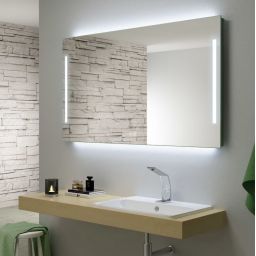 Kronenbach Sun lustro 120x70 cm prostokątne z oświetleniem srebrny US127082KBSNLEDN