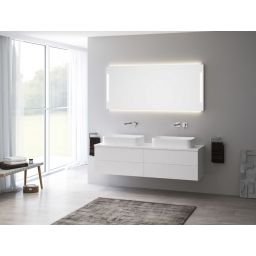 Kronenbach Sun lustro 160x60 cm prostokątne z oświetleniem srebrny US166082KBSNLEDN