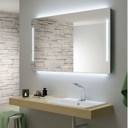 Kronenbach Sun lustro 60x60 cm kwadratowe z oświetleniem srebrny US606082KBSNLEDN