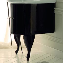 Kerasan Retro szafka 69 cm podumywalkowa stojąca czarna 7361K2