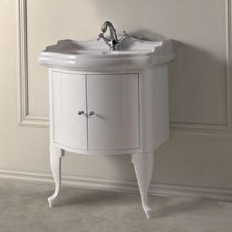 Kerasan Retro szafka 69 cm podumywalkowa stojąca biała/złota 7361K8