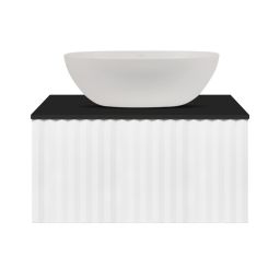 Ksuro 02 szafka 60 cm podumywalkowa wisząca z blatem biały mat/czarny mat 58005000