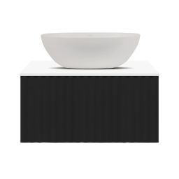 Ksuro 02 szafka 60 cm podumywalkowa wisząca z blatem czarny mat/biały mat 58009030