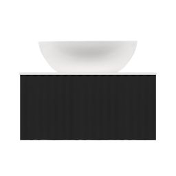 Ksuro 02 szafka 60 cm podumywalkowa wisząca z blatem czarny mat/biały mat 58009030