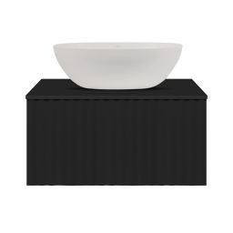 Ksuro 02 szafka 60 cm podumywalkowa wisząca z blatem czarny mat 58005030