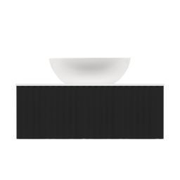 Ksuro 02 szafka 80 cm podumywalkowa wisząca z blatem biały mat/czarny mat 58010030