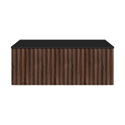 Ksuro 02 szafka 80 cm podumywalkowa wisząca z blatem orzech/czarny mat 58006006