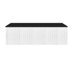 Ksuro 02 szafka 100 cm podumywalkowa wisząca z blatem biały mat/czarny mat 58007000