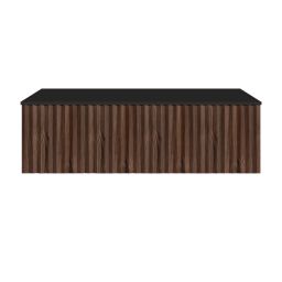 Ksuro 02 szafka 100 cm podumywalkowa wisząca z blatem orzech/czarny mat 58007006