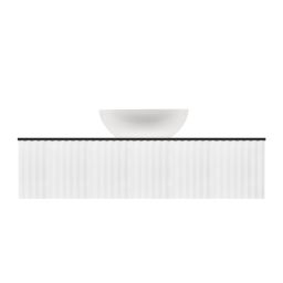 Ksuro 02 szafka 120 cm podumywalkowa wisząca z blatem biały mat/czarny mat 58008000