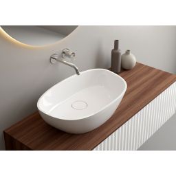 Ksuro 02 szafka 100 cm podumywalkowa wisząca z blatem biały mat/orzech 58003006