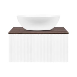 Ksuro 02 szafka 60 cm podumywalkowa wisząca z blatem biały mat/orzech 58001006