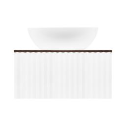 Ksuro 02 szafka 60 cm podumywalkowa wisząca z blatem biały mat/orzech 58001006