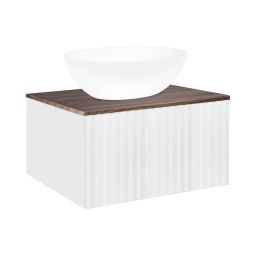 Ksuro 02 szafka 60 cm podumywalkowa wisząca z blatem biały mat/orzech 58001006