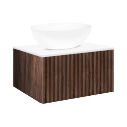 Ksuro 02 szafka 60 cm podumywalkowa wisząca z blatem orzech/biały mat 58001600