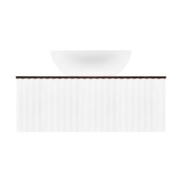 Ksuro 02 szafka 80 cm podumywalkowa wisząca z blatem biały mat/orzech 58002006