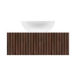 Ksuro 02 szafka 80 cm podumywalkowa wisząca z blatem orzech/biały mat 58002600