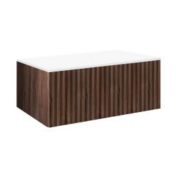 Ksuro 02 szafka 80 cm podumywalkowa wisząca z blatem orzech/biały mat 58002600