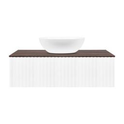 Ksuro 02 szafka 100 cm podumywalkowa wisząca z blatem biały mat/orzech 58003006