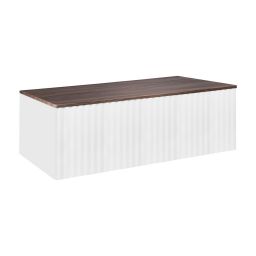 Ksuro 02 szafka 100 cm podumywalkowa wisząca z blatem biały mat/orzech 58003006