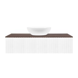 Ksuro 02 szafka 120 cm podumywalkowa wisząca z blatem biały mat/orzech 58004006