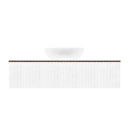 Ksuro 02 szafka 120 cm podumywalkowa wisząca z blatem biały mat/orzech 58004006