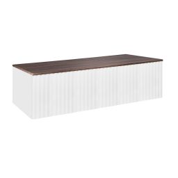 Ksuro 02 szafka 120 cm podumywalkowa wisząca z blatem biały mat/orzech 58004006