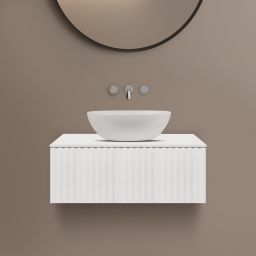 Ksuro 02 szafka 80x46,6x30 cm podumywalkowa wisząca biała 50003000