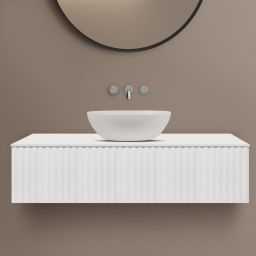 Ksuro 02 szafka 120 cm podumywalkowa wisząca z blatem biały mat 58004000