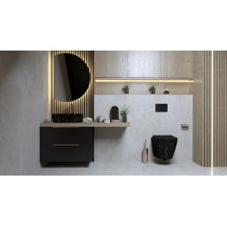 LaVita Oklahoma szafka 80 cm podumywalkowa wisząca czarny mat