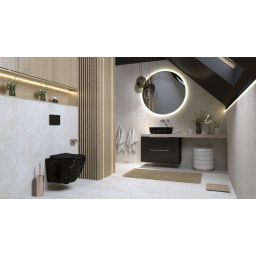 LaVita Oklahoma szafka 80 cm podumywalkowa wisząca czarny mat