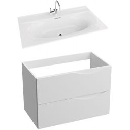 LaVita Kolorado umywalka z szafką 80 cm zestaw meblowy biały (5900378314370, 5908211416212)