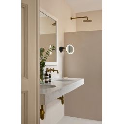 Leds C4 Vanity lusterko kosmetyczne 20x31 cm okrągłe z oświetleniem czarny 75-8508-05-K3