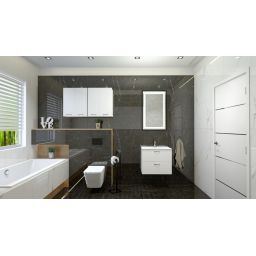 LaVita Basic Barato szafka boczna górna wisząca biały połysk