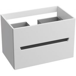 LaVita Kansas szafka 80 cm podumywalkowa wisząca biały połysk/czarny