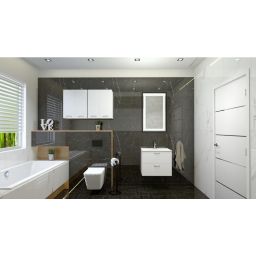 LaVita Basic Barato szafka 60 cm podumywalkowa wisząca biały połysk