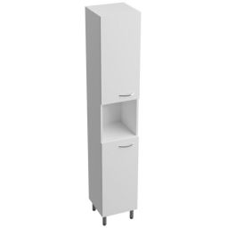 LaVita Basic Barato szafka boczna 170 cm wysoka stojąca biały połysk