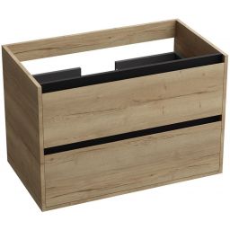 LaVita Minnesota szafka 80 cm podumywalkowa wisząca dąb/czarny