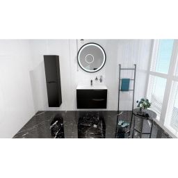 LaVita Kolorado szafka boczna 140 cm wysoka wisząca czarny mat