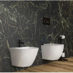 LaVita Sinto miska WC z deską wolnoopadającą wisząca bez kołnierza spłukiwanie wirowe biały połysk