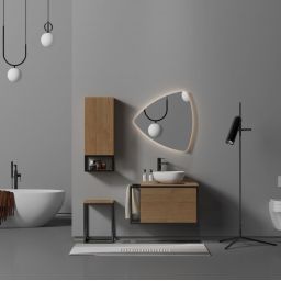 LaVita Freja szafka 90 cm wisząca boczna drewno