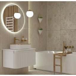 LaVita Stilbe lustro 80x80 cm okrągłe z oświetleniem