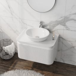 LaVita Vermont szafka z blatem 80x50x50 cm podumywalkowa wisząca biała