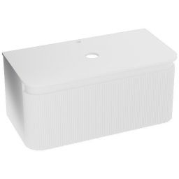 LaVita Vermont szafka z blatem 100x52x42 cm podumywalkowa wisząca biała/stone white