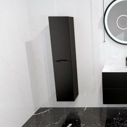 LaVita Kolorado szafka boczna 140 cm wysoka wisząca czarny mat