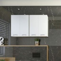 LaVita Basic Barato szafka boczna górna wisząca biały połysk